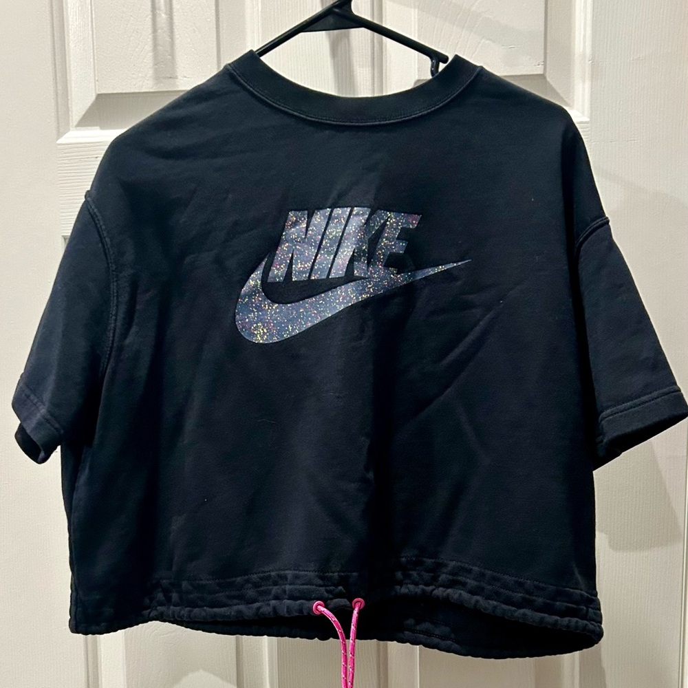 Nike Black Cropped T-Shirt